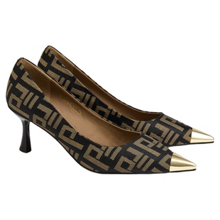 fed尖头单鞋秋季新款女鞋职业一脚蹬复古高跟鞋女款S0815-ZCA516