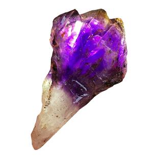 乌拉圭深黑紫水晶骸骨骨干权杖原矿石黄金沙金字塔三角资料库摆件