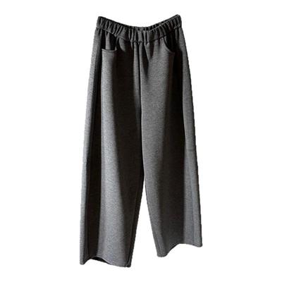 早八懒人福音的灰色奶皮弯刀裤！