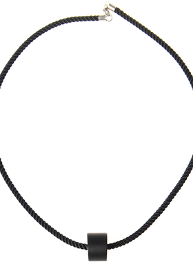 初心 手工原创设计黑檀木质男士项链女个性简约短款木质项链