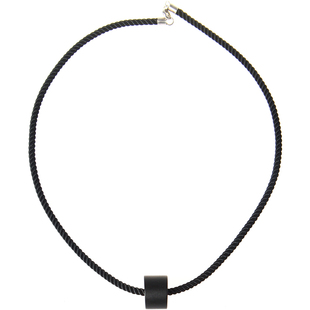 初心 手工原创设计黑檀木质男士项链女个性简约短款木质项链