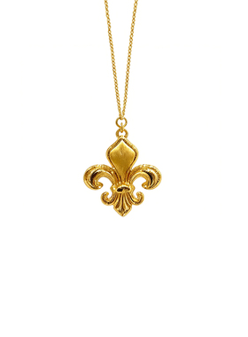 中古拉丝鸢尾花项链送女友礼物