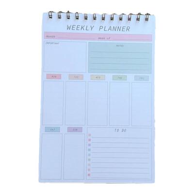 Daily planner weekly planner日计划本周计划本线圈本简约便签本