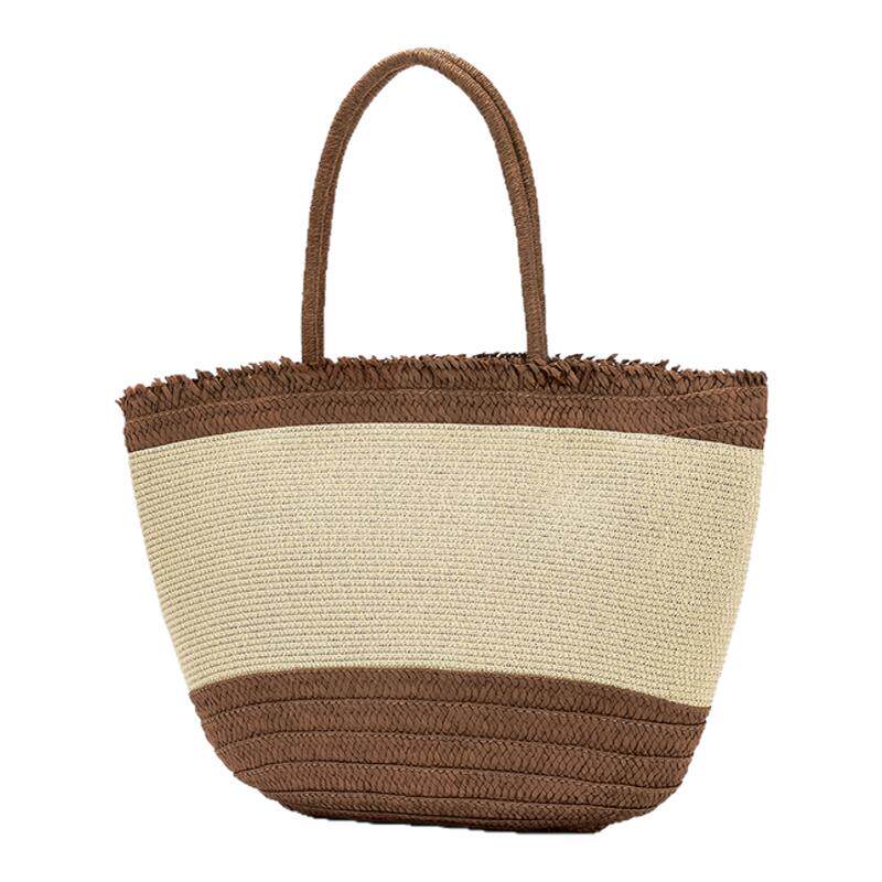 星期六包包女新款夏季出游大容量编织包菜篮子包手提包托特包通勤