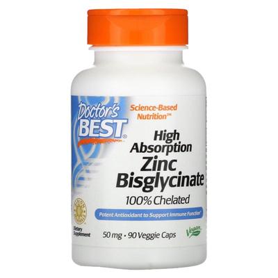 Doctor's Best金达威进口高吸收双甘氨酸锌补锌活力