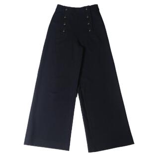 大表姐刘雯同款藏蓝色毛料女裤2025春秋宽松休闲阔腿裤直筒长裤子