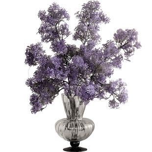 南十字星 高级感蓬莱松仿真植物雾凇紫色假花仿真花摆设客厅装饰