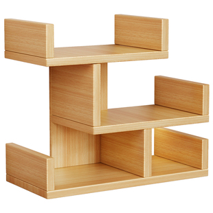 桌面书架置物架客厅办公室桌上小型多层架子卧室书桌收纳简易书柜