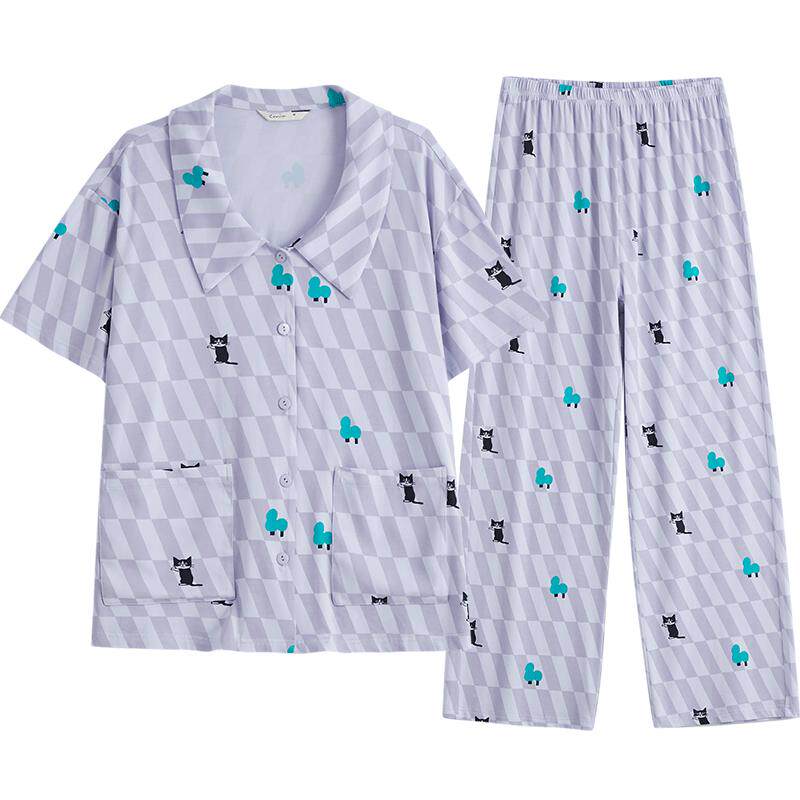 康妮雅睡衣女款薄款家居服套装