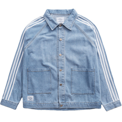 韦恩泽维尔加肥加大男牛仔夹克