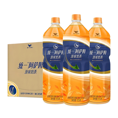 统一阿萨姆奶茶1.5L整箱经典原味