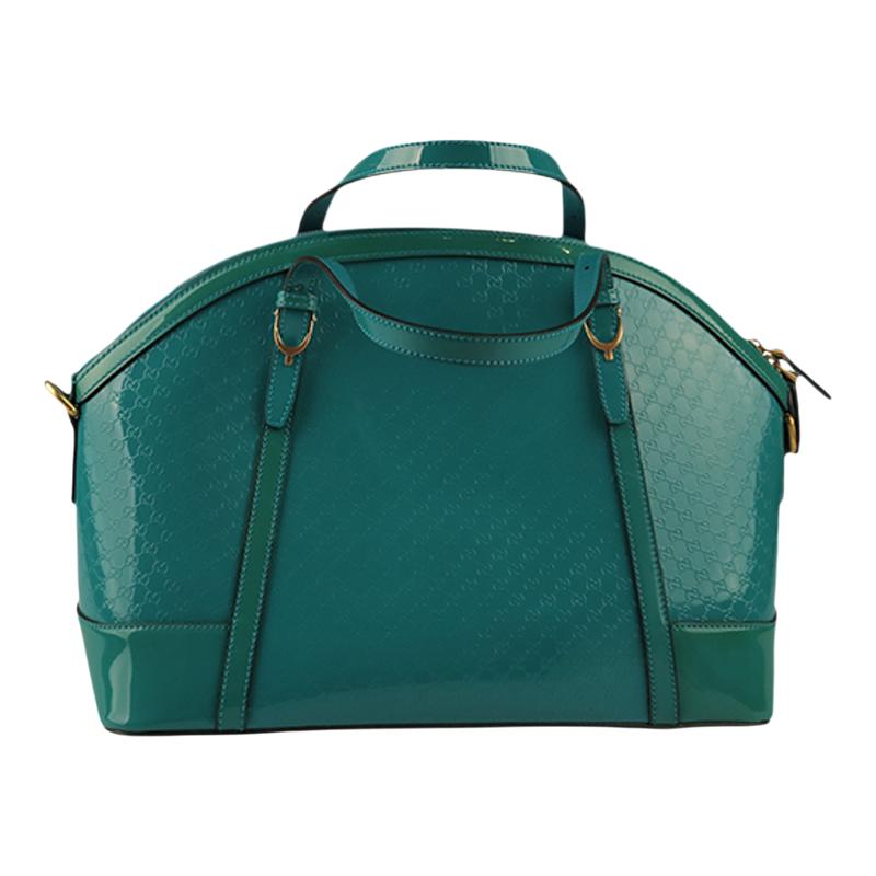 【自营】中古85新GUCCI 古驰NICE TOP HANDLE DOME蓝绿色单肩包