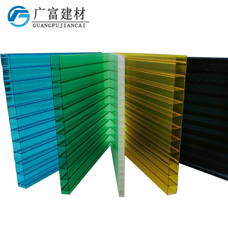 车棚雨棚用双层中空采光聚碳酸酯阳光板透明遮阳PC阳光板