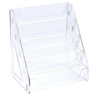 亚克力本册架书本架透明本子展示架阶梯超市文具店收纳置物架笔架