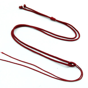 曼波绳拉圈项链 手工编织DIY平安扣观音佛玉坠长命锁吊坠项链绳