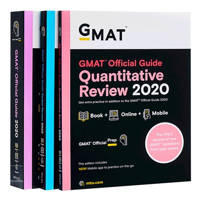现货 GMAT官方指南套装2020英文原版 GMAT Official Guide 2020 Bundle: 3 Books + Online Question Bank gmat资料gmat模考