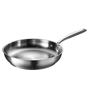 Redchef不锈钢平底锅家用不粘锅煎锅无涂层牛排煎锅煎炒锅电磁炉