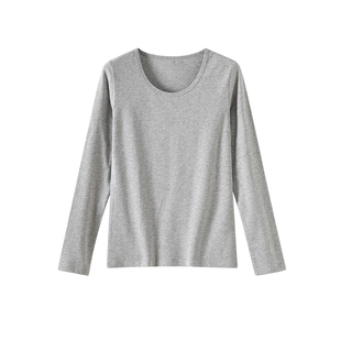 古今保暖内衣女纯棉亲肤无痕打底衫中领薄款秋衣修身显瘦秋冬内搭