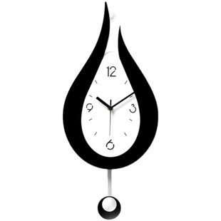 创意欧式水滴静音摇摆挂钟客厅个性时尚钟表现代简约卧室石英挂表