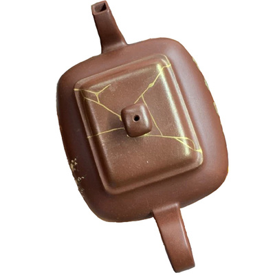 紫砂壶修复金缮无痕修补锔瓷盖子