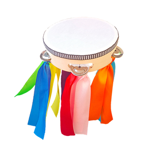 儿童幼儿园民族舞蹈丝带铃鼓飘带手鼓铃中国舞蹈考级演出手拿道具