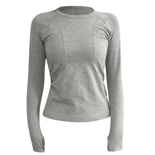 蓝小可Blue瑜伽服速干修身显瘦健身衣做瑜伽长袖上衣跑步运动T恤