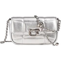 【人气爆款】银色气质链条小方包