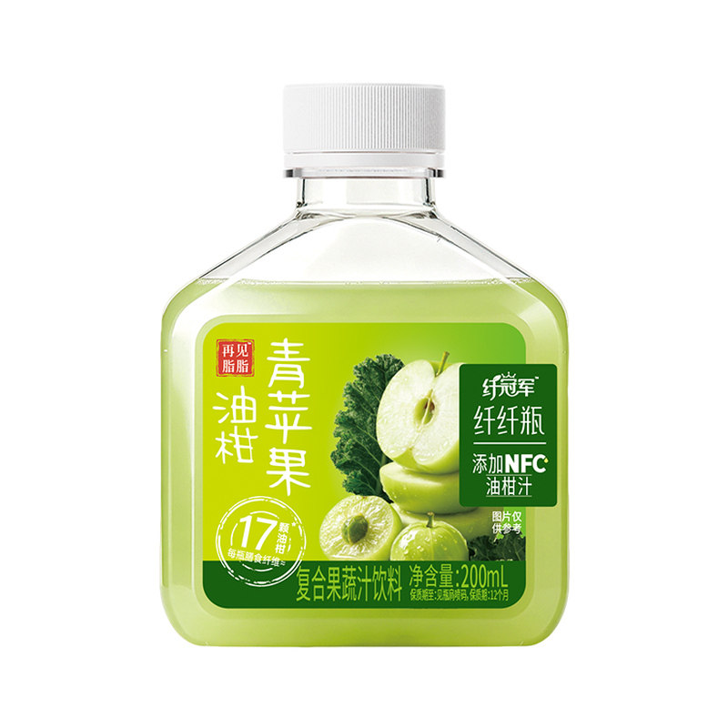 纤冠军青苹果油柑汁饮料高膳食纤维蔬果汁餐后解腻低糖官方旗舰店