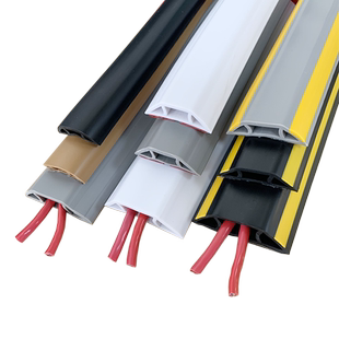 PVC线槽地面明装防踩神器明线隐形软理线槽装饰电线遮挡条走线槽