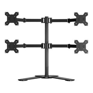 四屏显示器支架免打孔上下双屏一拖二拼接电脑悬臂升降增高底座