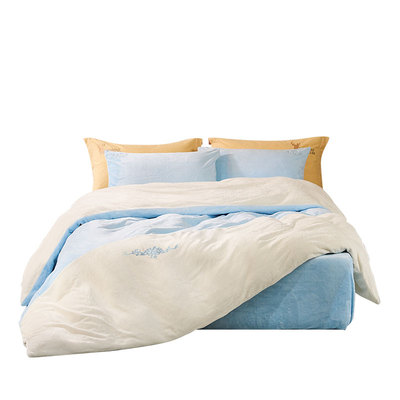 富安娜牛奶绒保暖四件套