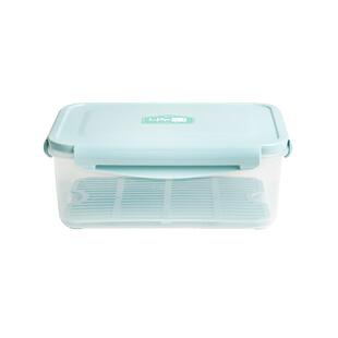 联扣韩国进口大号冰箱保鲜盒沥水备菜收纳盒密封盒食物冷冻冷藏