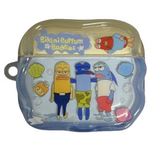 可爱比奇堡小丑鱼带挂件适用airpodspro3保护套新4代airpods2耳机套二代苹果airpodspro耳机保护套卡通少女心