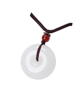 男女通用金丝玉平安扣吊坠和田玉