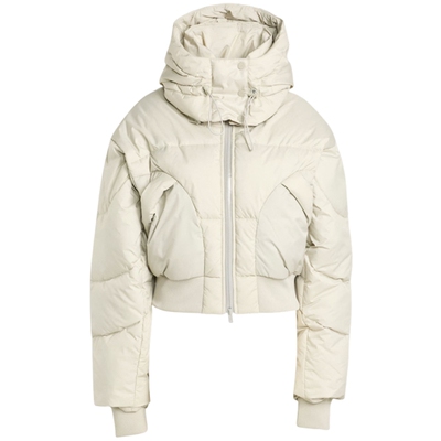 滔搏adidas阿迪达斯女子CROP PUF运动休闲连帽棉服外套KA0645