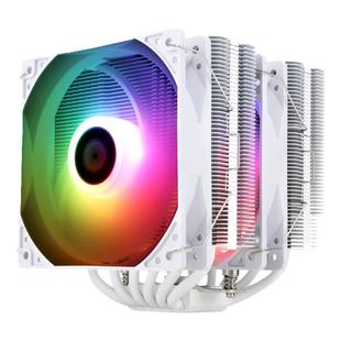 利民PA120 SE绝双刺客 6热管4pin温控AM4塔式风冷风扇CPU散热器白