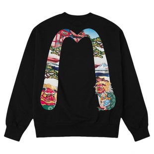 EVISU福神2025秋男士佛头舞狮大M印花卫衣2EAHTM5SW1134LFCT