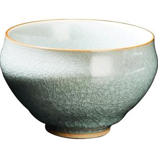 容山堂陈文德大师汝窑开片功夫茶杯建盏手工陶瓷主人杯品茗茶具