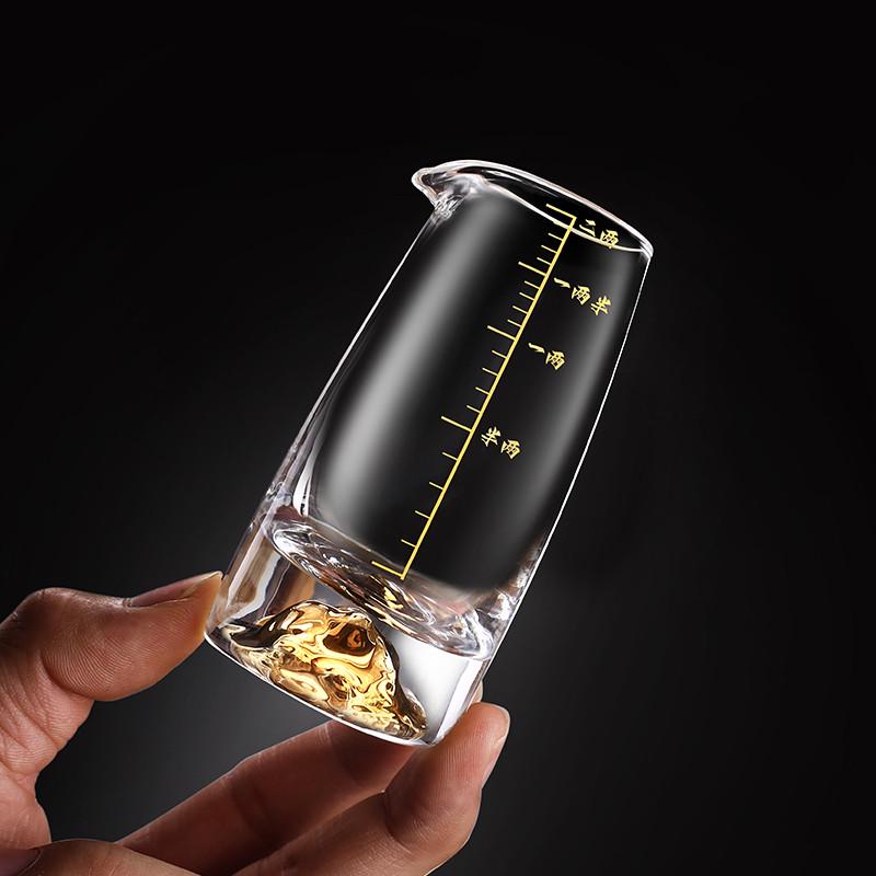 金山白酒杯分酒器套装家用轻奢高档酒具一口酒盅中国风刻度酒壶