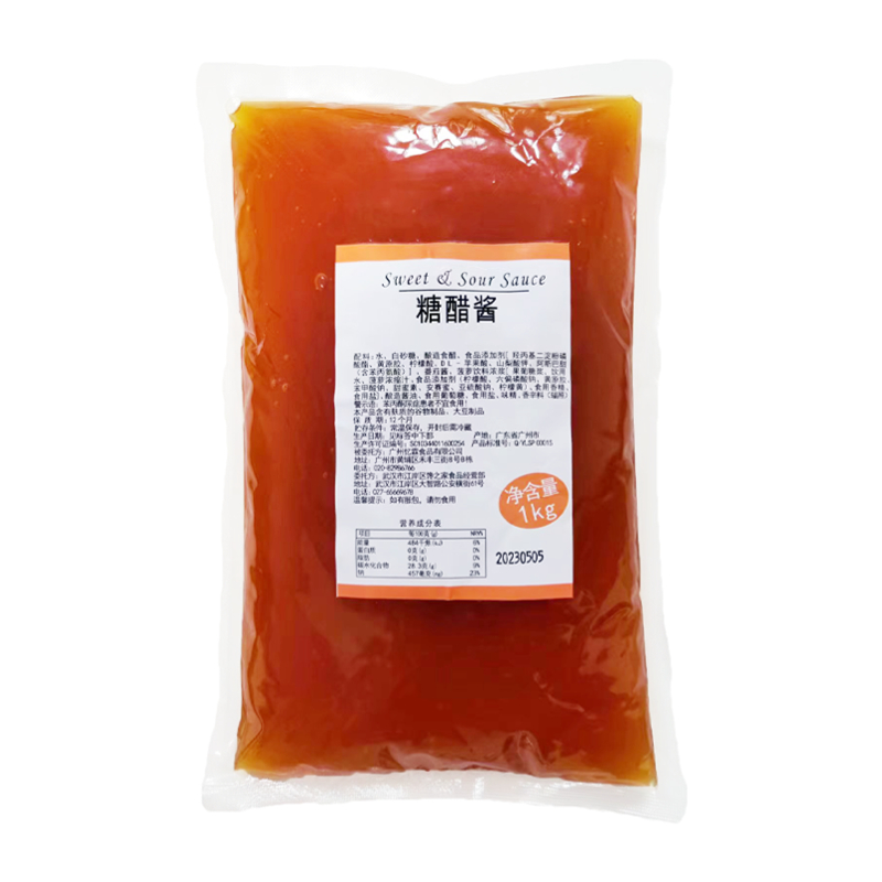 忆霖糖醋酱商用1kg包装肯德基酸甜酱kfc炸鸡块蘸料烧排骨调味酱汁