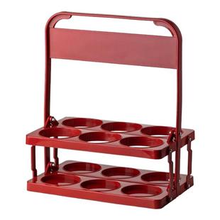 鲜花咖啡手提架酒吧ktv饮料啤酒杯子收纳提篮野餐可折叠提架手篮