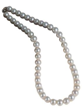 6-7mm近正圆天然淡水珍珠项链女