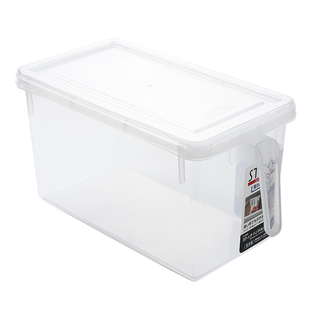 日本进口不动技研带手柄食品冰箱专用收纳保鲜盒果蔬塑料储物盒