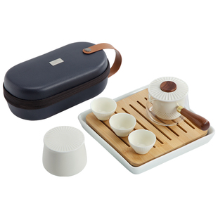 南山先生东篱功夫茶具套装家用便携式快客杯户外旅行茶具小套茶盘