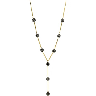 个性设计感Y字项链水晶锁骨链女