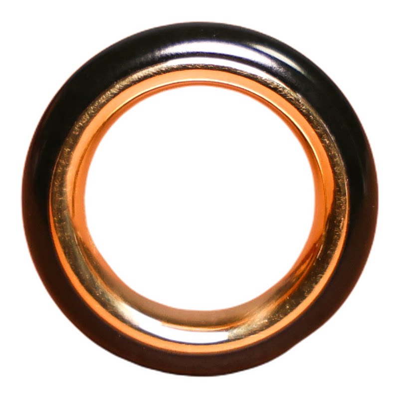秋会长的和田玉新疆天然黑青籽料金玉戒指NGTC·N1子料大证15mm