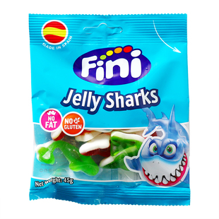 西班牙进口菲尼鲨鱼造型草莓混合果味软糖儿童趣味造型糖果小零食