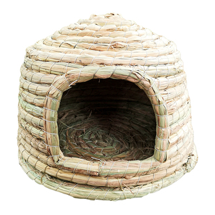 兔子草窝睡觉兔窝龙猫仓鼠豚鼠荷兰猪鸽子窝保暖手工稻草编织草垫
