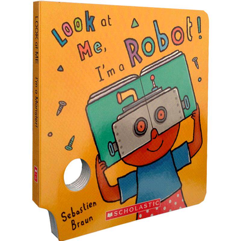 送音频Look At Me Mask I'm a Robot! 趣味童书英语启蒙纸板书 英文原版绘本 儿童面具书 宝宝玩乐游戏图书 吴敏兰推荐正版进口书