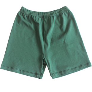 男女童夏纯棉吸汗宽松短裤大小童女校园绿儿童居家裤胖童加大码